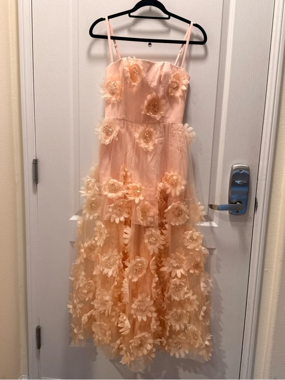 Helsi Exclusive Audrey 3D Floral Midi Dress in blush Size XS NWT - Picture 5 of 8